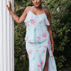 Valeria Skirt Set - Blue Floral