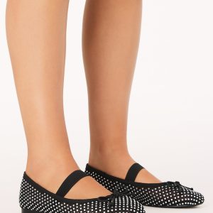 Edda Flats - Black/Diamante