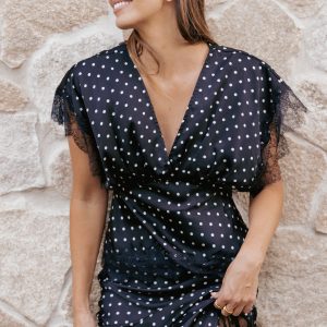 Ailbhe Top - Black Polka Dot