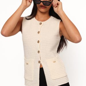 Blair Knit Vest - White
