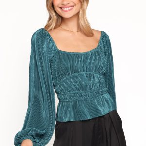 Ceppia Plisse Top - Green