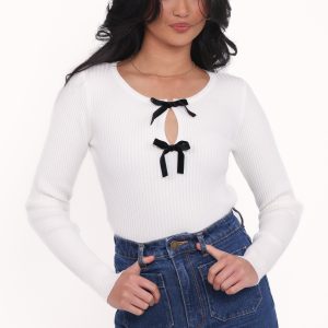 Elba Knit Top - White