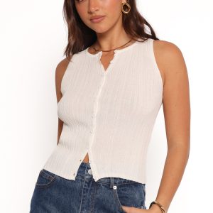 Fairfax Knit Top - White