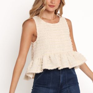 Fren Ruffle Top - Cream