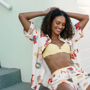 Hampton Top - Cream Multi