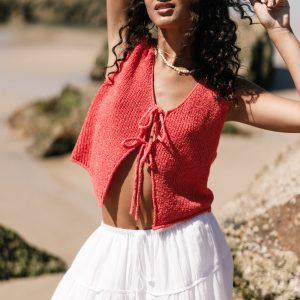 Kendall Knit Top - Red