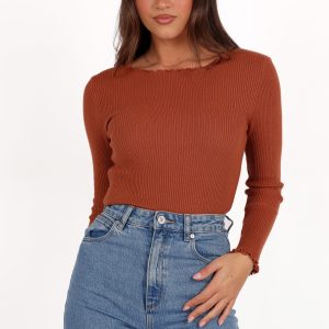 Kya Knit Top - Rust