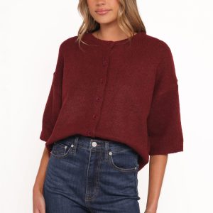 Lilith Knit Top - Wine