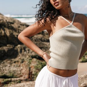 Lyles Knit Top - Avocado