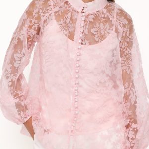 Marni Organza Top - Pink Floral