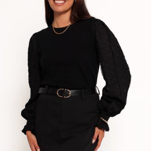 Misah Long Sleeve Top - Black