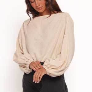 Zara Long Sleeve Top - Stone