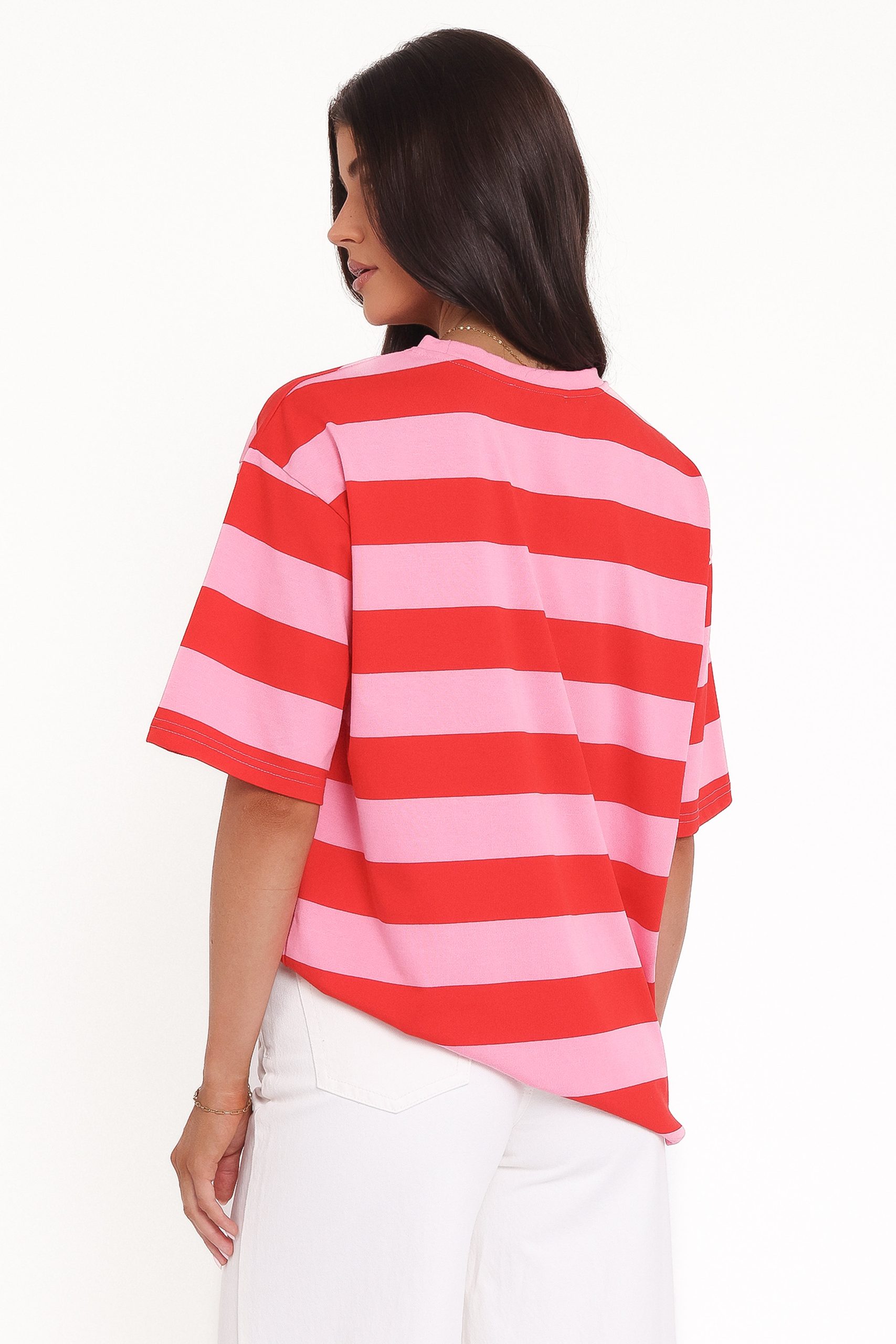 Zestora Tee - Red Pink Stripe - Image 5