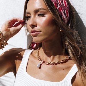 Agnes Hair Scarf - Pink Multi
