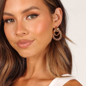 Amelia Hoop Statement Earrings - Gold