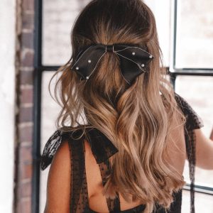 Astor Bow Hair Clip - Black