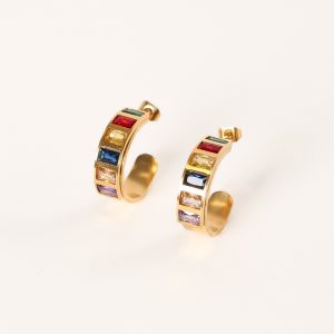 Blythe Hoop Earrings - Gold Multi