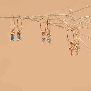 Charlotte Drop Hoop Earrings 3 Pack - Multi