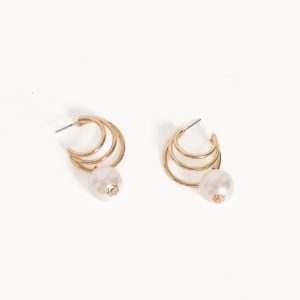 Chelsea Earrings - Gold/Pearl