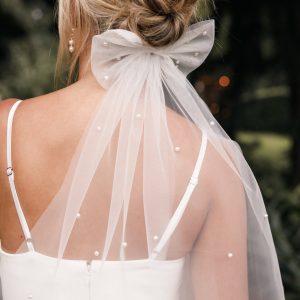 Cora Hair Bow - White