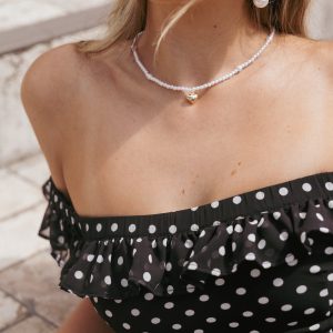 Dahlia Necklace - Pearl