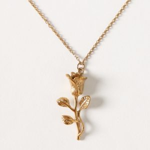 Damira Flower Necklace - Gold