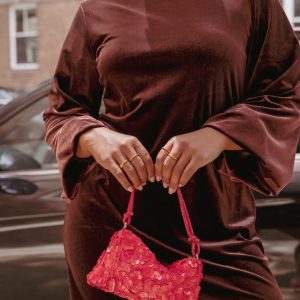 Eliza Sequin Bag - Red