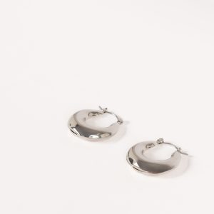 James Hoop Earrings - Silver