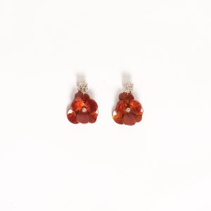 Lennon Flower Earrings - Gold/Brown