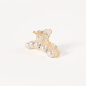 Lile Pearl Hair Clip - White