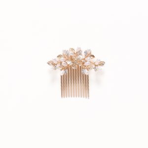 Madelaine Hair Comb - Gold/Pearl