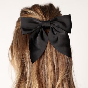Miranda Bow Hair Clip - Black
