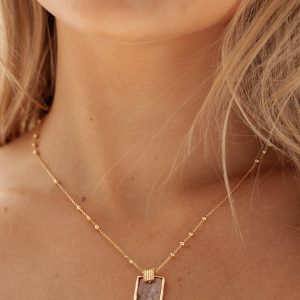 Rosie Necklace - Gold/Pink