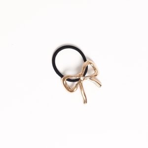 Roxy Bow Hair Tie - Gold