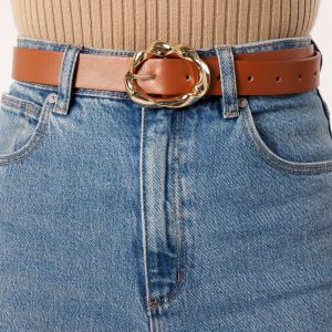 Serena Belt - Tan Gold