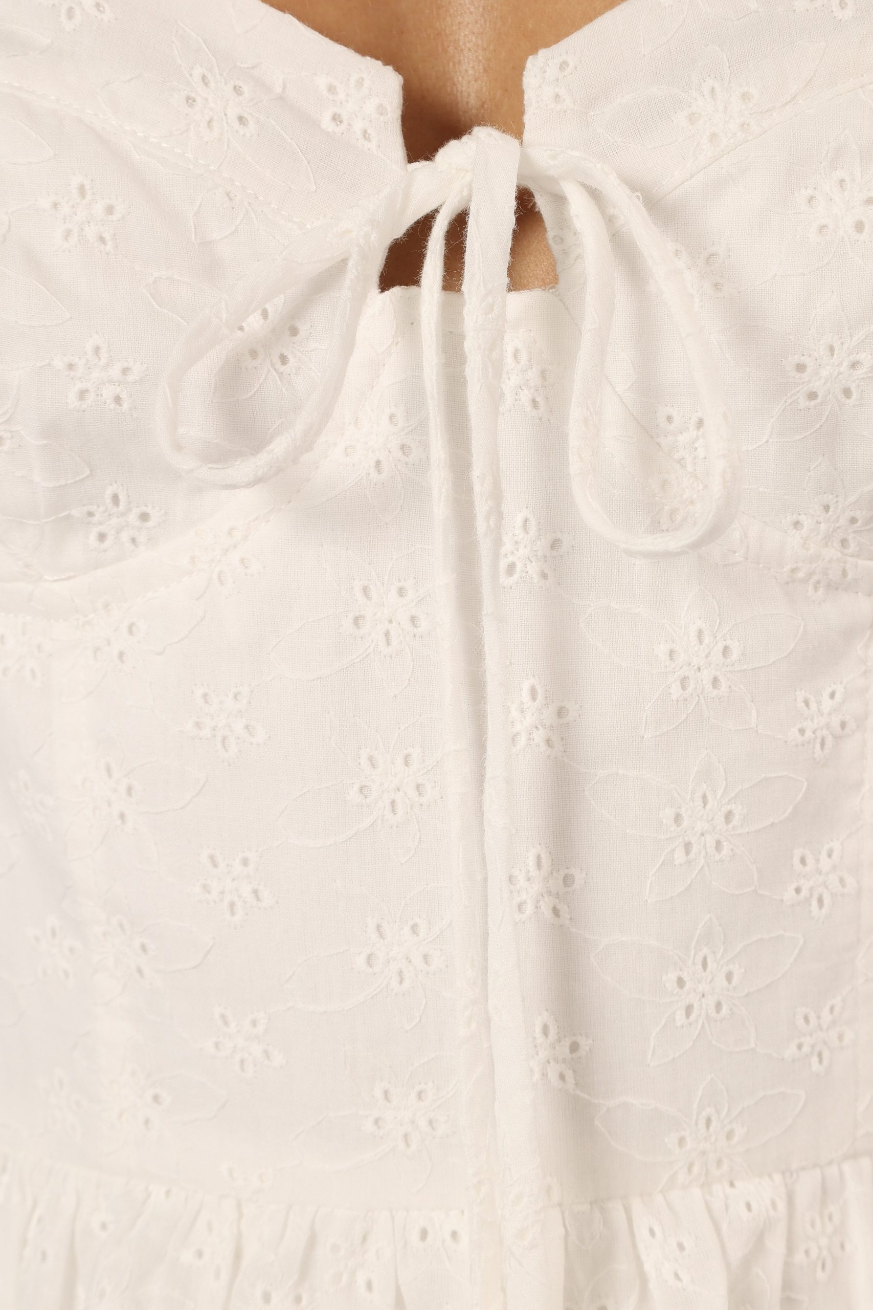 Celeste Ruffle Mini Dress - White - Image 7