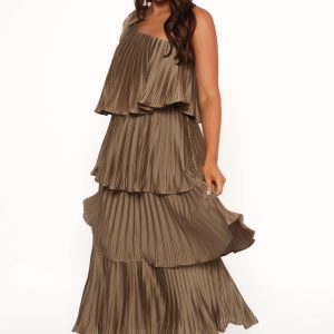 Miah Midi Dress - Olive