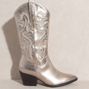 Amaya Cowboy Boot - Champagne