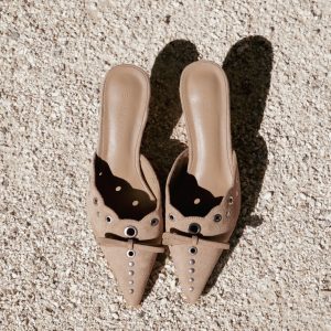 Elio Heels - Camel Suede