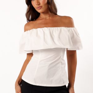 Emery Off the Shoulder Top - White